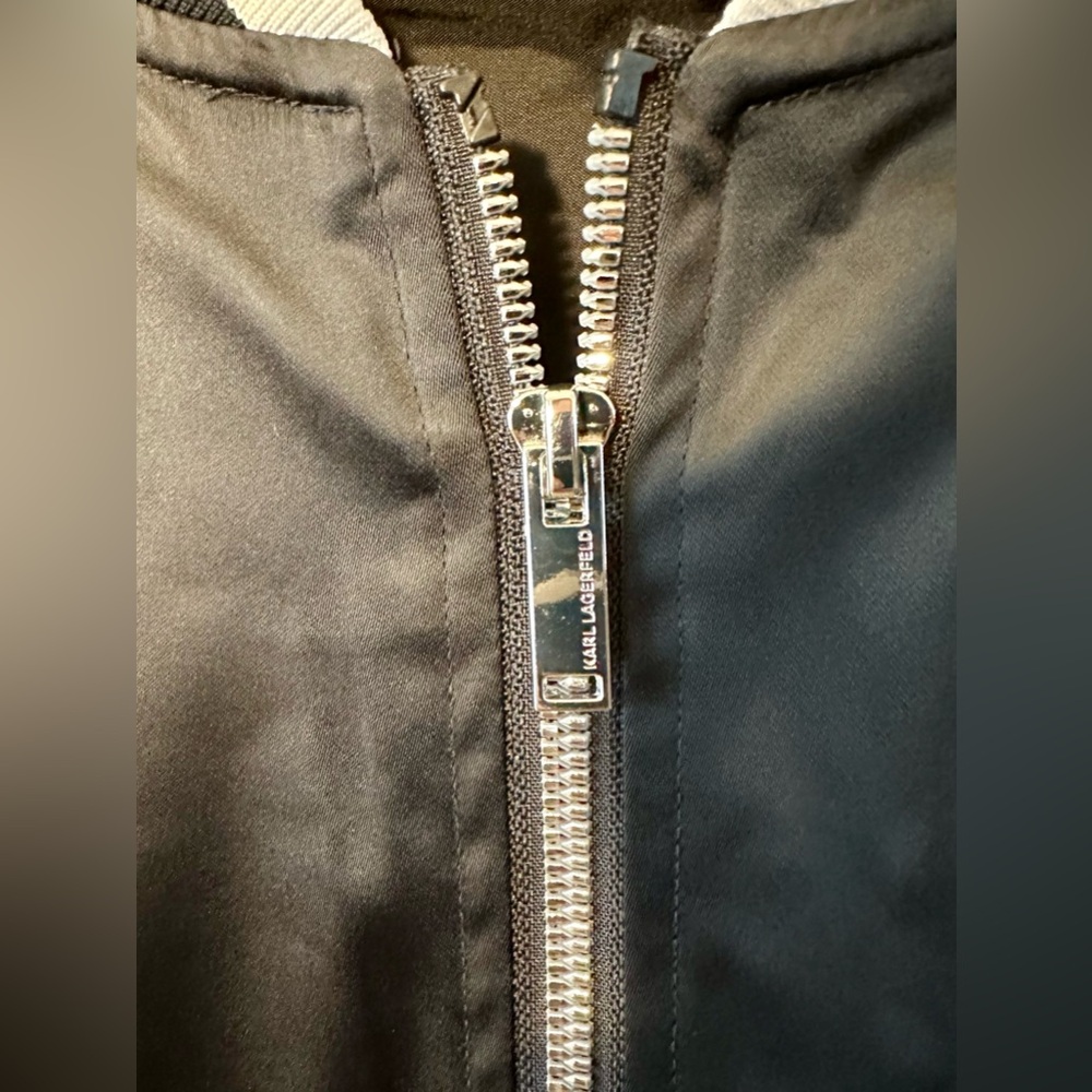 Karl Lagerfeld Paris Colorblock Varsity Jacket - XXL - Picture 5 of 7